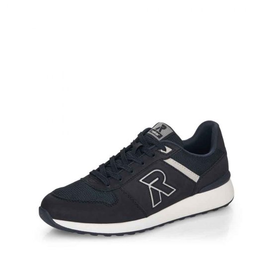 Rieker EVOLUTION Men's shoes | Style 07601 Athletic Lace-up Blue - Click Image to Close