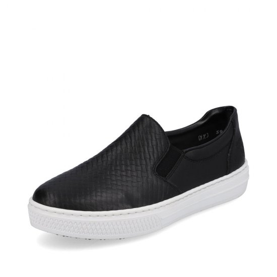 Rieker Women's shoes | Style L5967 Casual Slip-on Black - Click Image to Close