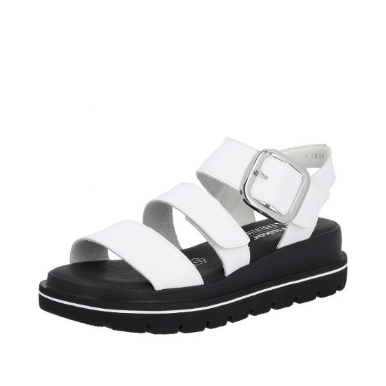 Rieker EVOLUTION Women's sandals | Style W1650 Casual Sandal White - Click Image to Close