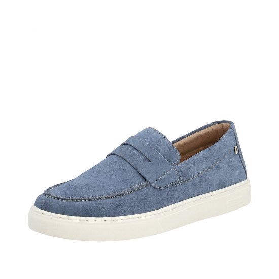 Rieker EVOLUTION Men's shoes | Style U0703 Casual Slip-on Blue - Click Image to Close