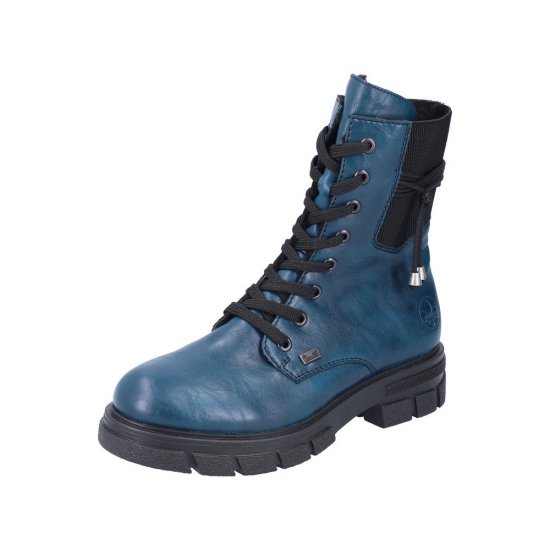 Rieker Synthetic Material Women's mid height boots| Z9124 Mid-height Boots Blue - Click Image to Close