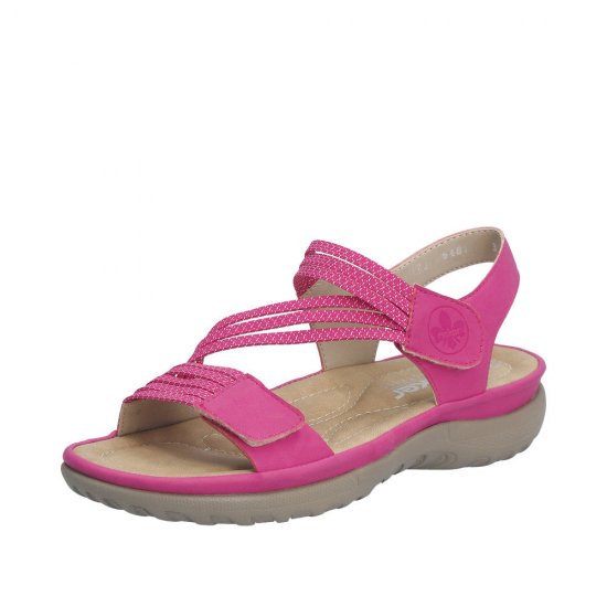 Rieker Women's sandals | Style 64870 Athletic Sandal Pink Combination - Click Image to Close