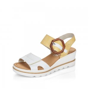 Rieker Women's sandals | Style 67476 Dress Sandal Yellow Combination