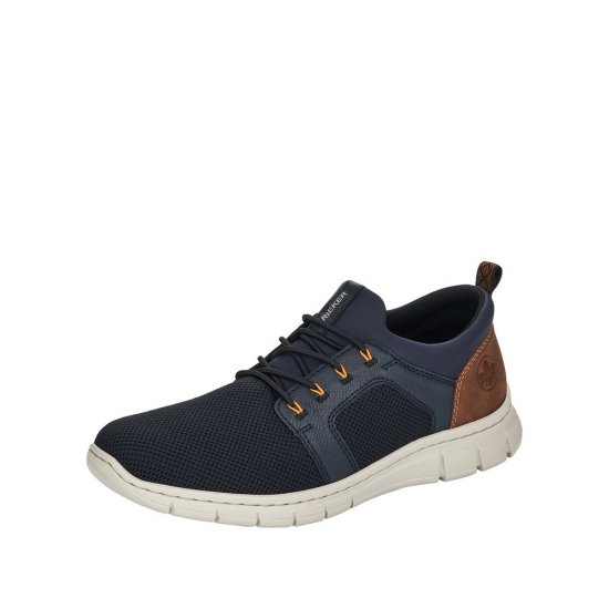 Rieker Men's shoes | Style B7796 Athletic Slip-on Blue - Click Image to Close