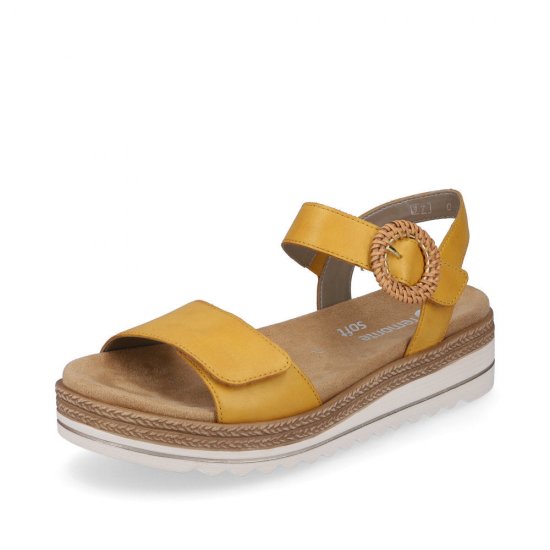 Remonte Women's sandals | Style D0Q52 Casual Sandal Yellow - Click Image to Close