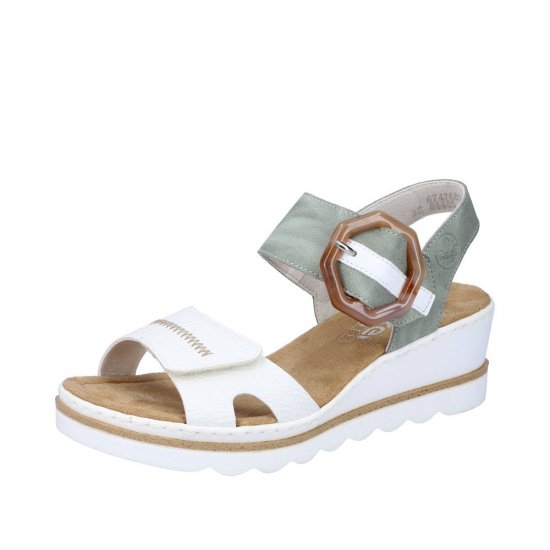 Rieker Women's sandals | Style 67476 Dress Sandal White Combination - Click Image to Close