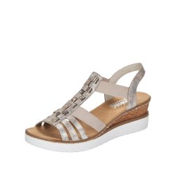 Rieker Women's sandals | Style V3822 Dress Sandal Metallic