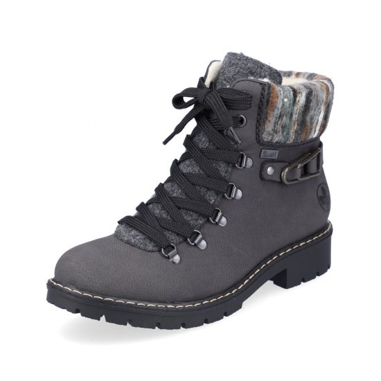 Rieker Synthetic Material Women's short boots | Y9131 Ankle Boots Grey - Click Image to Close