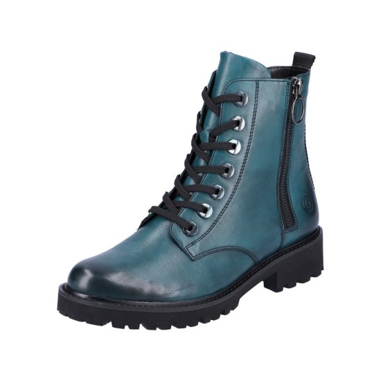 Remonte Leather Women's mid height boots| D8671 Mid-height Boots Blue - Click Image to Close