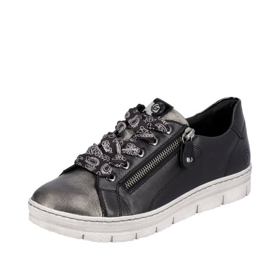 Remonte Leather Women's shoes| D5825 Black Combination - Click Image to Close