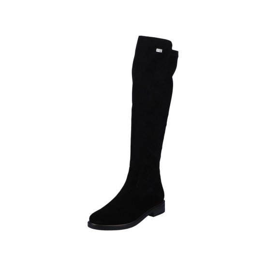 Remonte Suede Leather Women's' Tall Boots| D8387 Tall Boots Black - Click Image to Close