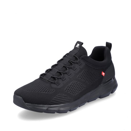 Rieker EVOLUTION Textile Men'S Shoes | 07805 Athleisure Shoes Black Combination - Click Image to Close