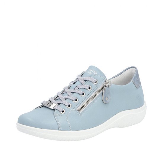 Remonte Women's shoes | Style D1E03 Athletic Lace-up with zip Blue - Click Image to Close