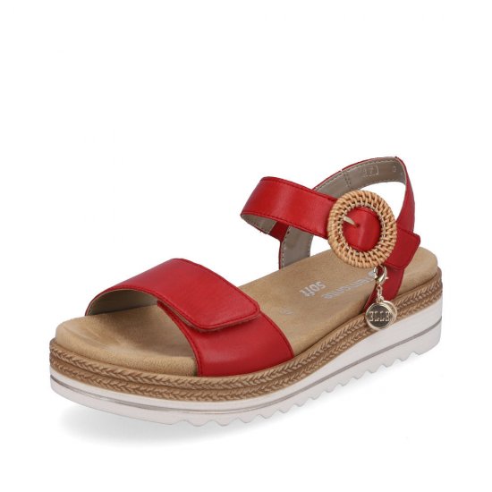 Remonte Women's sandals | Style D0Q52 Casual Sandal Red - Click Image to Close