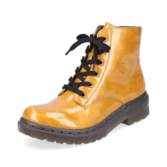 Rieker Synthetic leather Women's short boots | 78240 Ankle Boots Yellow - Click Image to Close