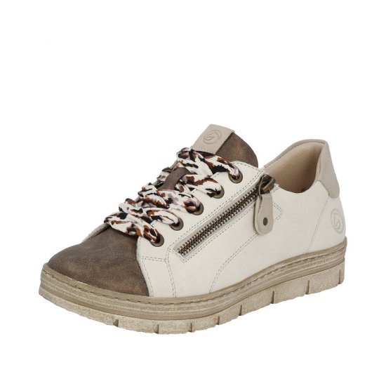 Remonte Leather Women's shoes| D5825 Beige Combination - Click Image to Close