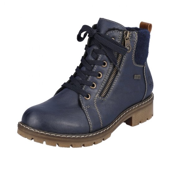 Rieker Synthetic Material Women's short boots| Y9105 Ankle Boots Blue - Click Image to Close