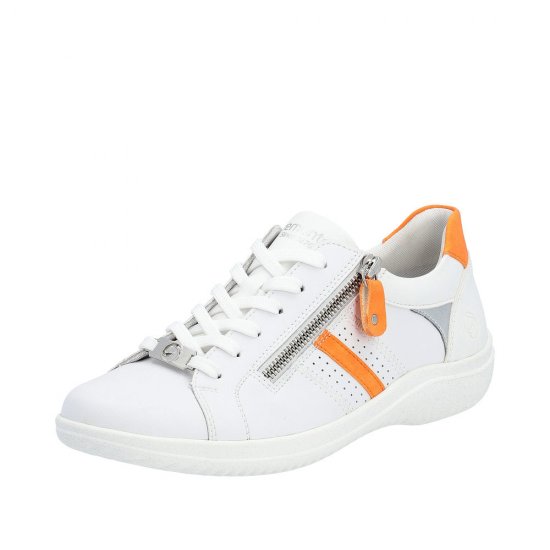 Remonte Women's shoes | Style D1E01 Athletic Lace-up with zip Orange - Click Image to Close