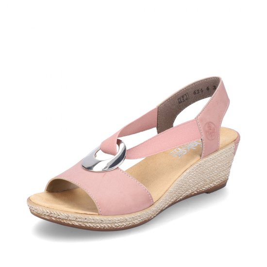 Rieker Women's sandals | Style 624H6 Dress Sandal Pink - Click Image to Close