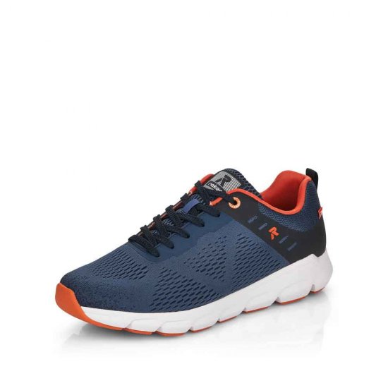 Rieker EVOLUTION Men's shoes | Style 07806 Athletic Lace-up Blue - Click Image to Close