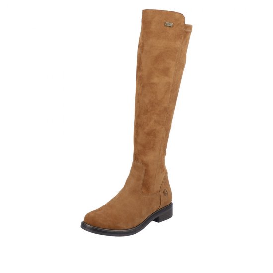 Remonte Suede Leather Women's' Tall Boots| D8387 Tall Boots Brown - Click Image to Close