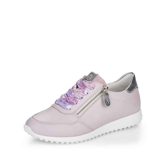 Remonte Women's shoes | Style D3101 Casual Lace-up with zip Pink - Click Image to Close