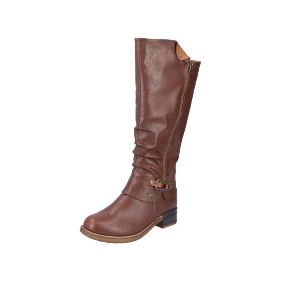 Rieker Synthetic Material Women's' Tall Boots| 94652 Tall Boots Brown - Click Image to Close