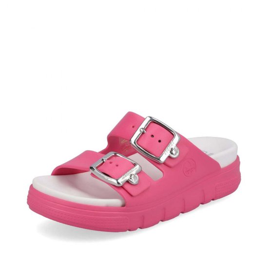 Rieker Women's sandals | Style P2180 Casual Mule Pink - Click Image to Close