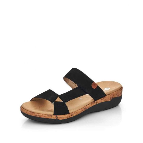 Remonte Women's sandals | Style R6856 Casual Mule Black - Click Image to Close