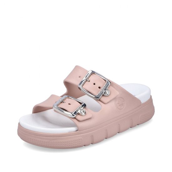 Rieker Women's sandals | Style P2180 Casual Mule Pink - Click Image to Close