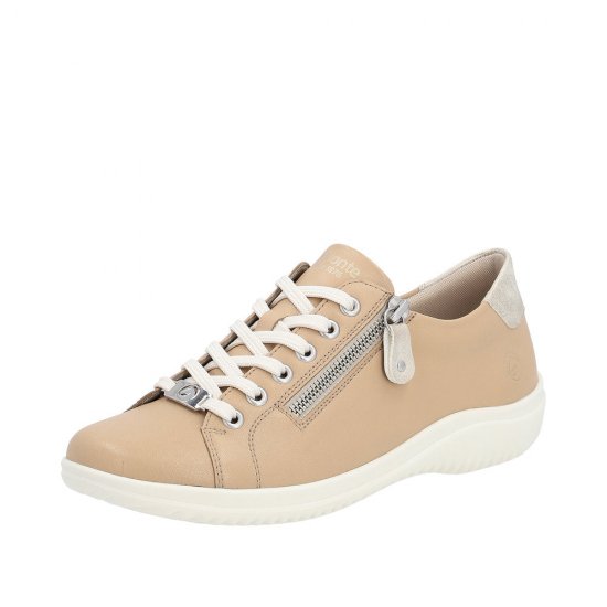 Remonte Women's shoes | Style D1E03 Athletic Lace-up with zip Brown - Click Image to Close