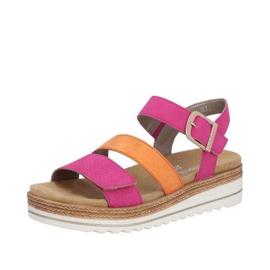 Remonte Women's sandals | Style D0Q55 Casual Sandal Pink - Click Image to Close