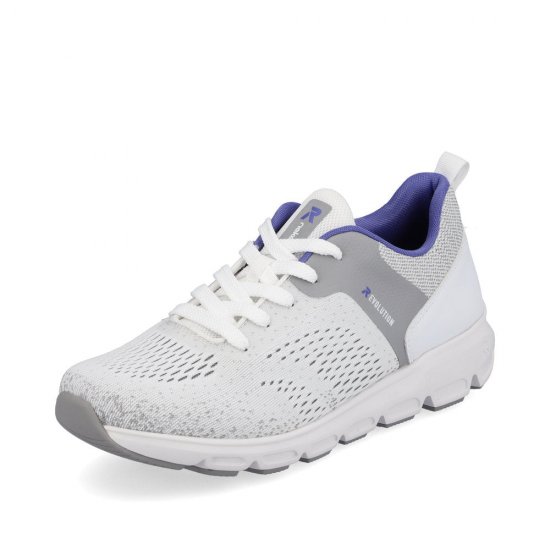 Rieker EVOLUTION Women's shoes | Style 40410 Athletic Lace-up White Combination - Click Image to Close