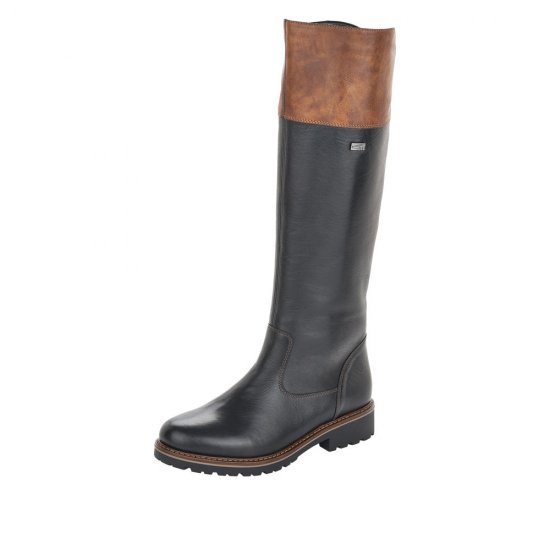 Remonte Leather Women's' Tall Boots| R6581 Tall Boots Black Combination - Click Image to Close