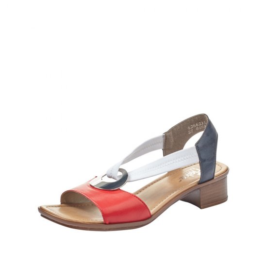 Rieker Women's sandals | Style 62662 Dress Sandal Red Combination - Click Image to Close