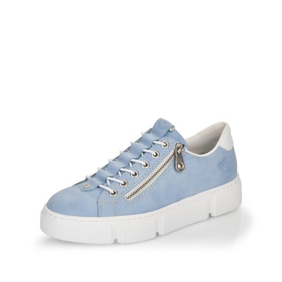 Rieker Women's shoes | Style N5952 Athletic Zipper Blue - Click Image to Close