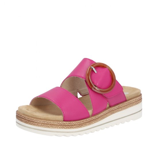 Remonte Women's sandals | Style D0Q51 Casual Mule Pink - Click Image to Close