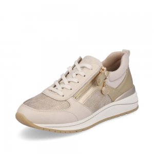 Remonte Women's shoes | Style R3702 Casual Lace-up with zip Beige Combination