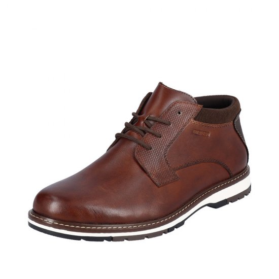 Rieker Leather Men's Boots| 10500 Ankle Boots Red - Click Image to Close