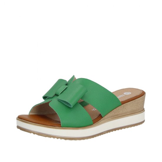 Remonte Women's sandals | Style D6456 Dress Mule Green - Click Image to Close