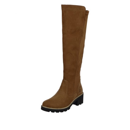 Remonte Suede Leather Women's' Tall Boots| D0A73-24 Tall Boots Brown - Click Image to Close