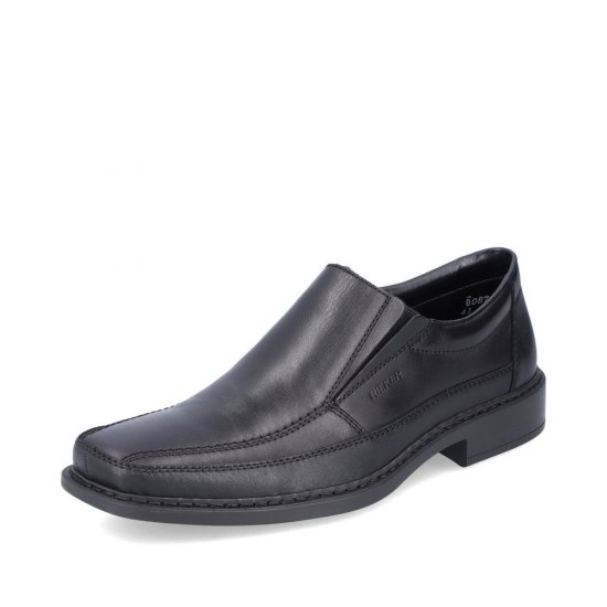 Rieker Men's shoes | Style B0873 Dress Slip-on Black - Click Image to Close