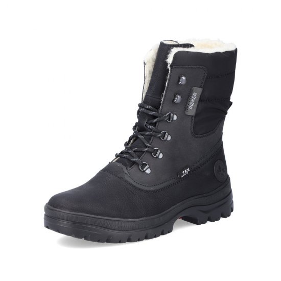 Rieker Synthetic leather Men's boots| F5424 Ankle BootsFlip Grip Black - Click Image to Close