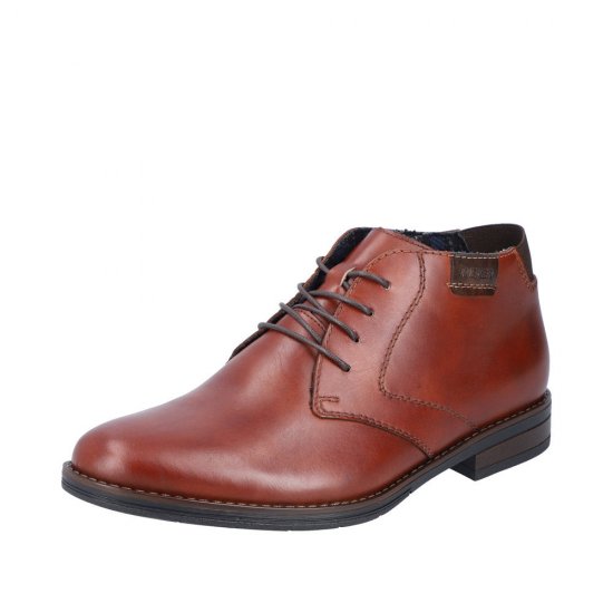 Rieker Leather Men's Boots| 10301 Ankle Boots Red - Click Image to Close