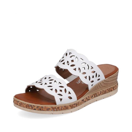 Remonte Women's sandals | Style D3065 Casual Mule White - Click Image to Close