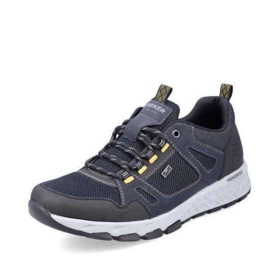 Rieker Men's shoes | Style B6720 Athletic Lace-up Blue Combination - Click Image to Close