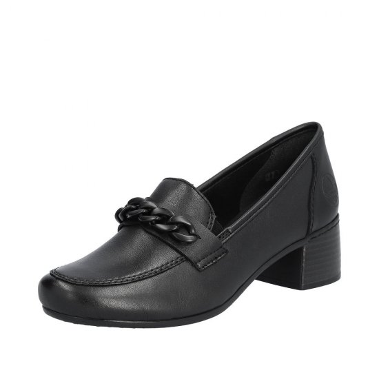 Rieker Women's shoes | Style 41660 Dress Slip-on Black - Click Image to Close