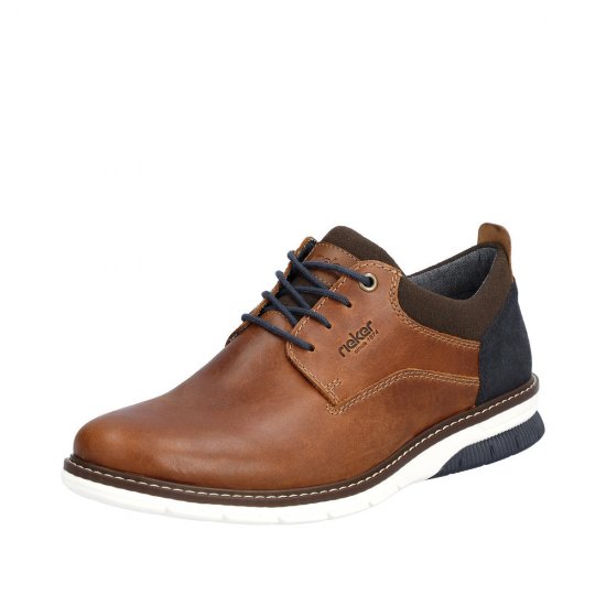 Rieker Men's shoes | Style 14405 Dress Lace-up Brown - Click Image to Close