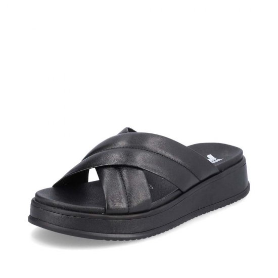 Rieker EVOLUTION Women's sandals | Style W0802 Casual Mule Black - Click Image to Close