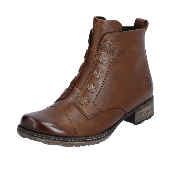 Remonte Leather Women's mid height boots| D4392 Mid-height Boots Brown - Click Image to Close